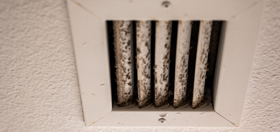 White,vent,showing,dirt,and,grime,from,daily,use.,concept